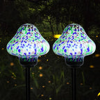 Solar Outdoor Lights Decorative Solar Glass Mushroom Lights Waterproof LED - Image 7