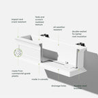 Veradek Brixton Series Plastic Railing Planter - Image 3