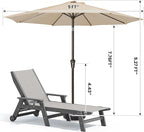 SERWALL Textilene Patio Chaise Lounge Chair Set of 2 - Image 2