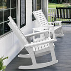 GREENVINES Outdoor Rocking Chairs | Set of 4 | Porch Rocker | HDPE Plastic | - Image 6