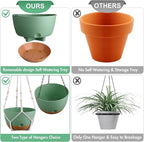 3 Pack 8/10/12 Inch Hanging Planters - Image 7