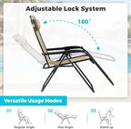 Homall Zero Gravity Chair Patio Folding Lawn Outdoor Lounge Gravity Camp - Image 4