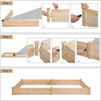 Yaheetech 8×4ft Wooden Horticulture Raised Garden Bed Divisible Elevated - Image 6