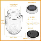 GIGALUMI Solar Mason Jar Lights, 8 Pack 30 Led String Fairy Lights Garden - Image 2