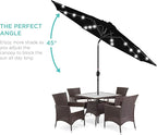 Best Choice Products 10ft Solar Polyester LED Lighted Patio Umbrella w/Tilt - Image 2