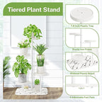 iDavosic.ly 5 Tier Plant Stand Indoor Outdoor, Tiered Corner Plant Stands - Image 3