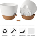 FaithLand 3-Pack Large Planter Pots, 12 10 9 Inch Self Watering Flower Pots - Image 5