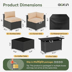 Aoxun 15 Piece Patio Furniture Set - Image 5