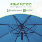 Backyard Expressions 9 ft. Patio Umbrella, Market Table Umbrella w/Tilt and - Image 2