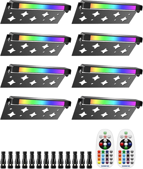 5W RGB Retaining Wall Lights 7 inch LED Hardscape Lighting Color Changing Low by DOREIO