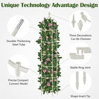 Garden Obelisk Trellis for Climbing Plants Outdoor 6.7 Ft Rose Bush Round - Image 3
