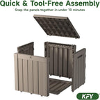 50 gallon deck box, All-weather resin material outdoorstorage box easy to - Image 5