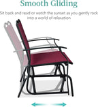 Best Choice Products 2-Person Outdoor Patio Swing Glider Steel Bench Loveseat - Image 4