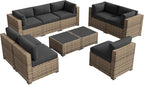 Aoxun Patio Furniture Sets, 10-Piece Outdoor Patio Furniture - Image 7