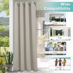 NICETOWN Outdoor Curtains for Patio Waterproof, Rustproof Grommet Room - Image 7