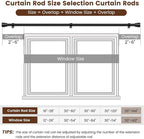 1” Diameter Curtain Rods Itself is 30 to144 inch 1 Pack Fit 30-142 inch - Image 3