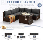 NICESOUL 6 Piece L Shape Outdoor Couch Set - Image 4