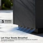 Worth 28" Galvanized Steel Planter Box, Outdoor Rectangular Tall Metal Planter - Image 5