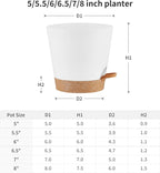FaithLand 6-Pack White Self Watering Planter Pots - Image 2