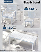 9-Piece White Outdoor Dining Set - Image 6