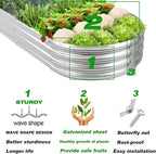 Raised Garden Bed 6.5ft Galvanized Planter Box Outdoor, Rot-Resistant Oval - Image 5
