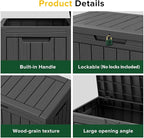 EasyUp 45 Gallon Outdoor Storage Box Waterproof, UV Resistant Deck Box Outdoor - Image 4