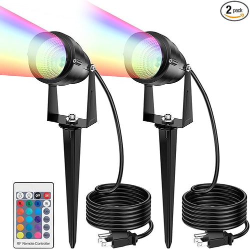 1500LM LED High Brightness Outdoor Landscape Lighting 15W RGBCW Color Changing by LEACOCO