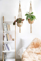 Mkono 4 Pack Macrame Plant Hangers Indoor Hanging Planter Basket Decorative - Image 2