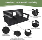 Poly Lumber 3-Seat Porch Swing, HIPS 5-Feet Bench Swing - Image 4