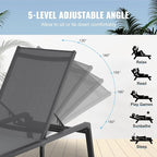VEVOR Chaise Lounge Chair Outdoor, Aluminum Patio Lounge Chairs - Image 8