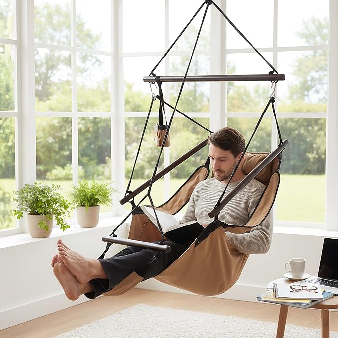 ONCLOUD Upgraded Unique Hammock Hanging Sky Chair, Air Deluxe Swing Seat - Image 8