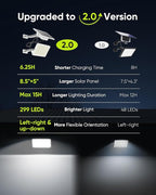 JACKYLED Solar Dusk to Dawn Light Outdoor 1000 Lumens 299 LED Solar Security - Image 2