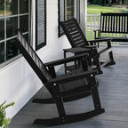 GREENVINES Outdoor Rocking Chairs | Set of 2 | Porch Rocker | HDPE Plastic | - Image 6