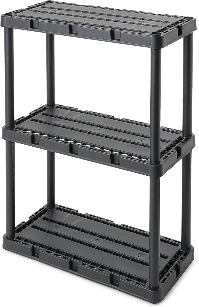 Gracious Living 3 Pack Light Duty Storage Shelves, Knect-A-Shelf 3-Shelf - Image 7