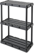 Gracious Living 2 Pack Light Duty Storage Shelves, Knect-A-Shelf 3-Shelf - Image 7