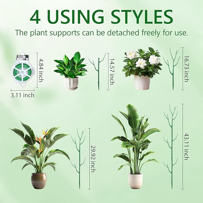 10 Pack Stackable Plant Supports Stakes, Sturdy Garden Trellis - Image 4