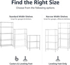 Amazon Basics 4-Shelf Adjustable Heavy Duty Steel Wire Rack Storage Shelving - Image 6
