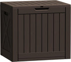 Flamaker Resin Deck Box 40 Gallon Waterproof Outdoor Indoor Storage Box by Flamaker