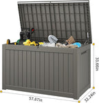 Outdoor Storage Box, Resin Deck Boxes Indoor and outdoor, Waterproof Storage - Image 2