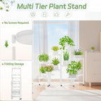 iDavosic.ly Plant Stand Indoor Outdoor, 10 Tier Corner Metal Flower Display - Image 4