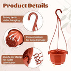 Roshtia 50 Pcs 3.7 inch Plastic Hanging Plant Pots - Image 3