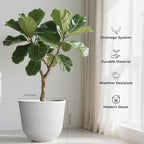WORTH Garden Round Large Planter Pot Set of 2-17.5" Dia x 15.5" H - Image 3