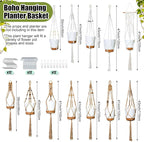 Hoteam 12 Pcs Macrame Plant Hangers Macrame Hanging Planters - Image 2