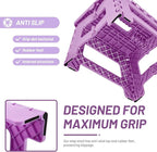 Delxo 9 inch Folding Step Stool, Non-Slip Foldable Small Stools Up to 300 LBS - Image 3