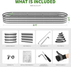 Galvanized Metal Raised Garden Bed Kit - Image 6