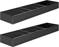 2PCS 12x2x1FT Galvanized Raised Garden Bed Kit, Vegetable Boxes-Rectangle Metal by DIIYIV