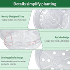 12 Pack 6.5 Inch Clear Self Watering Plant Pots - Image 5