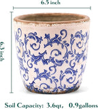 Vintage Ceramic Planter Without Drainage Hole, 6.5 Inch - Image 6
