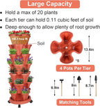 GameXcel Vertical Planter 7 Tier Stackable Planters Garden Planters Strawberry - Image 5