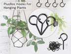 PlusRoc 60 Pack Ceiling Hooks for Hanging Plants Outdoor String Lights Heavy - Image 2